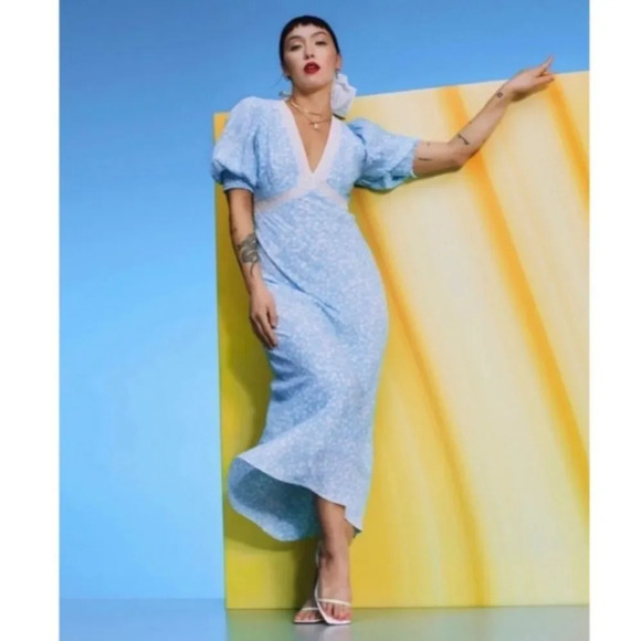 RIXO‎ for TARGET Floral Dress in Blue - Picture 1 of 12